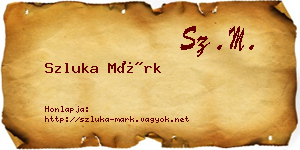 Szluka Márk névjegykártya